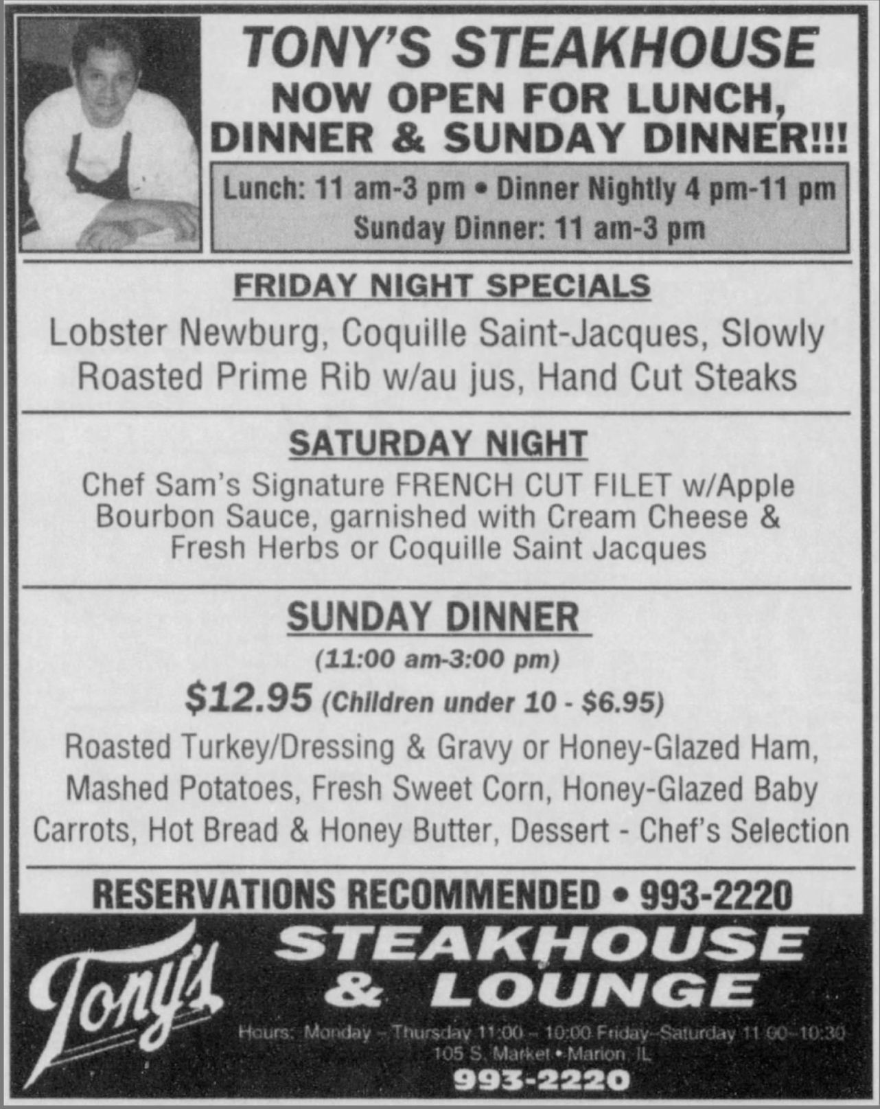 Tony's Steakhouse — Marion